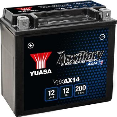 Yuasa YBXAX14 - Batteria avviamento www.autoricambit.com