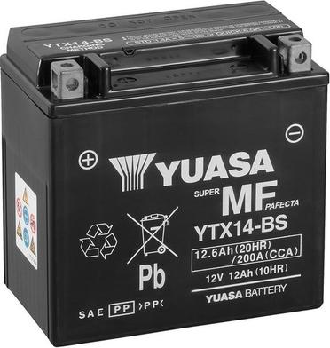 Yuasa YTX14-BS - Batteria avviamento www.autoricambit.com