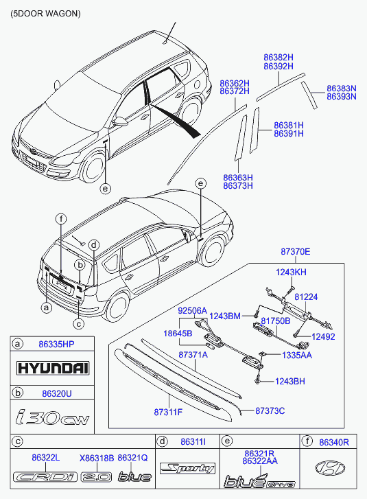 Hyundai 863222L000 - Emblema cofano posteriore www.autoricambit.com